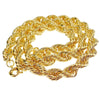 14K Gold Plated Rope Chain Necklace 12mm x 30"