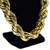 14K Gold Plated Rope Chain Necklace 20mm Thick x 30"