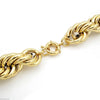 14K Gold Plated Rope Chain Necklace 25mm Thick x 36"