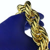 14K Gold Plated Rope Chain Necklace 25mm x 20"