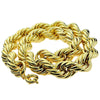 14K Gold Plated Rope Chain Necklace 25mm x 30"