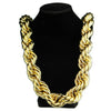 14K Gold Plated Rope Chain Necklace 30mm x 36"
