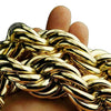 14K Gold Plated Rope Chain Necklace 30mm x 36"