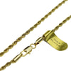 14K Gold Plated Rope Chain Necklace 3MM x 24"