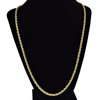 14K Gold  Plated Rope Chain Necklace 4mm x 24"