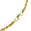 14K Gold  Plated Rope Chain Necklace 4mm x 24"