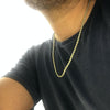 14K Gold  Plated Rope Chain Necklace 4mm x 24"