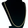 14K Gold Plated Rope Chain Necklace 4mm x 30"