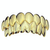 14k Gold Plated Shark Teeth Grillz Set Plain