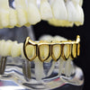 14K Gold Plated Six Open Face Hollow Bottom Vampire Fangs Grillz