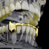 14K Gold Plated Slim Bar Bottom Vampire Fangs Grillz