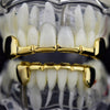 14k Gold Plated Slim Bar Grillz Top & Bottom Teeth Set