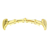 14K Gold Plated Slim Bar Top Half Fangs Vampire Grillz