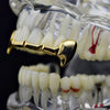 14K Gold Plated Slim Bar Top Half Fangs Vampire Grillz