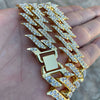 14K Gold Plated Spike Chain 24" Inch X 25MM