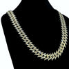 14K Gold Plated Spike Chain Necklace 18" Inch X 25MM