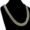 14K Gold Plated Spike Chain Necklace 20" Inch X 25MM