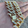 14K Gold Plated Spike Chain Necklace 20" Inch X 25MM