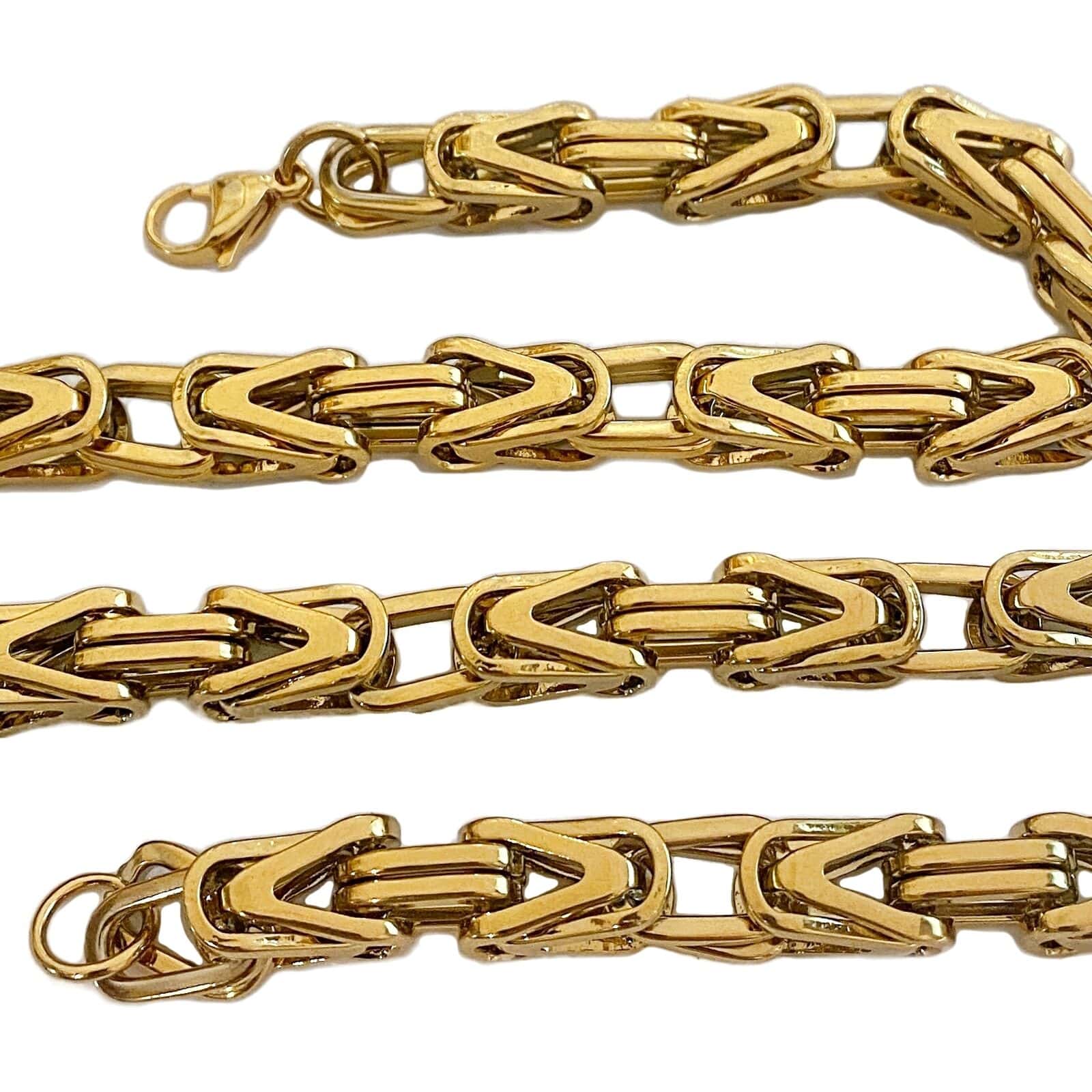 SDA Byzantine Link Chain Bracelet - 316L Surgical Stainless Steel, Hypoallergenic & Waterproof