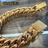 14k Gold Plated Stainless Steel Miami Cuban Link 32" Kilo Chain 8.5" 18MM Bracelet Set