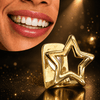 14k Gold Plated Star Open Face Canine Cap One Tooth Single Grillz