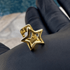 14k Gold Plated Star Open Face Canine Cap One Tooth Single Grillz