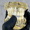 14k Gold Plated Star Open Face Canine Cap One Tooth Single Grillz