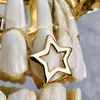 14k Gold Plated Star Open Face Canine Cap One Tooth Single Grillz