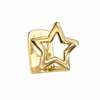 14k Gold Plated Star Open Face Canine Cap One Tooth Single Grillz