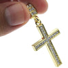 14k Gold Plated Thin Cross Pendant