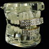 14K Gold Plated Three-Row VIP Princess-Cut Iced Grillz Set