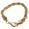 14k Gold Plated Twisted Rope Chain Bracelet  9" x 10MM Thick