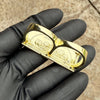 14k Gold Plated Two Finger $100 Dollar Bill Money Double Ring