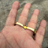 14k Gold Plated Two Finger $100 Dollar Bill Money Double Ring