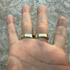 14k Gold Plated Two Finger "Gold Nugget" Rectangular Ring 2 Fingers