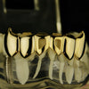 14K Gold Plated Two-Open Vampire Fang Bottom Teeth Grillz