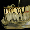 14K Gold Plated Two-Open Vampire Fang Bottom Teeth Grillz