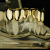 14K Gold Plated Two-Open Vampire Fang Bottom Teeth Grillz