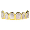 14k Gold Plated Two Tone Premium CZ Pink Iced Micro Pave Top Grillz