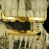 14K Gold Plated Vampire Bar Fangs Grillz Set