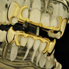 14K Gold Plated Vampire Fangs 4-Open Curved Set