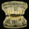 14K Gold Plated Vampire Fangs 4-Open Curved Set