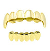 14K Gold Plated Vampire Fangs Plain Grillz Set