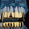 14K Gold Plated Vampire Fangs Plain Grillz Set