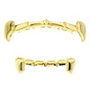 14K Gold Plated Vampire Half Teeth Grillz Set