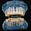 14K Gold Plated Vampire Half Teeth Grillz Set