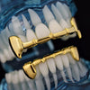 14K Gold Plated Vampire Half Teeth Grillz Set