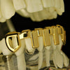 14K Gold Plated Vertical Bars Bottom Teeth Grillz