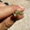 14K Gold Vermeil Crown Stud Earrings – 925 Sterling Silver CZ Screw Backs