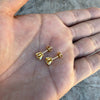 14K Gold Vermeil Crown Stud Earrings – 925 Sterling Silver CZ Screw Backs